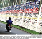 Baliho sepanjang Jalan menuju GBK